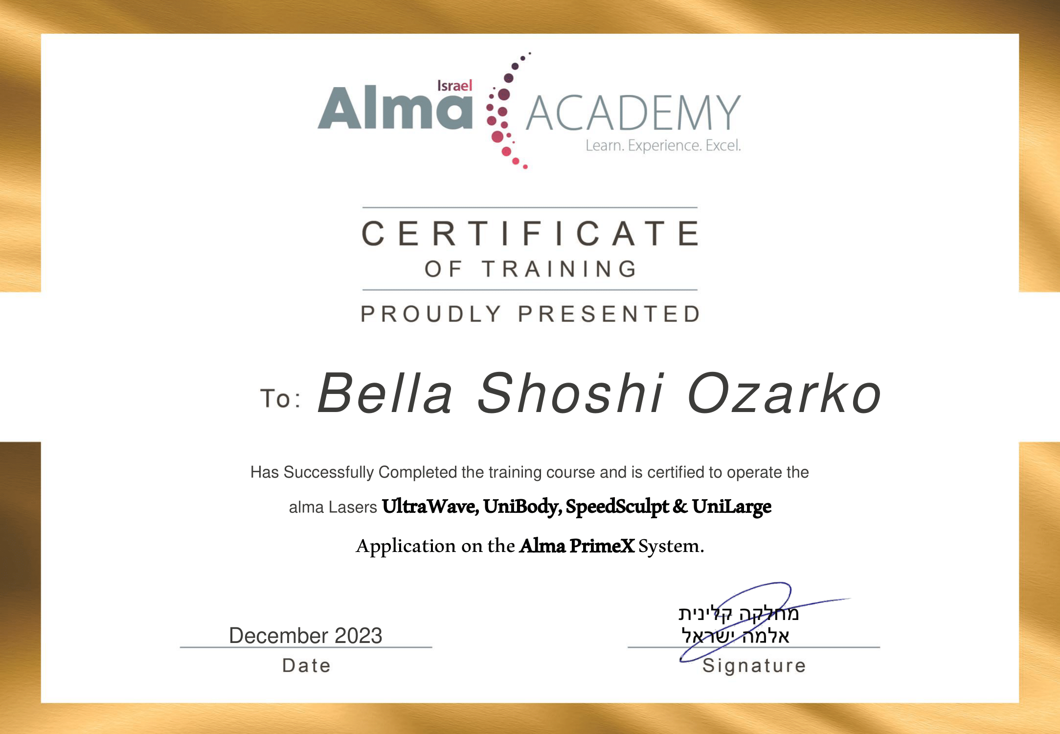 Bella Shoshi Ozarko primex